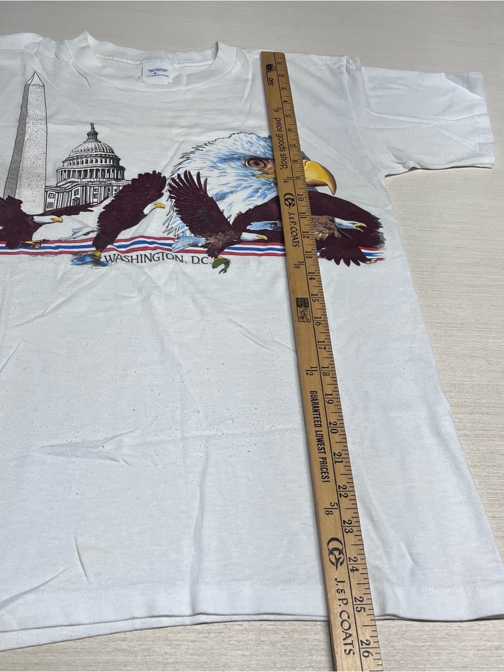 Vintage 1986 Washington D.C Harlequin Eagle Graphic Tee Single Stitch med - Picture 5 of 7